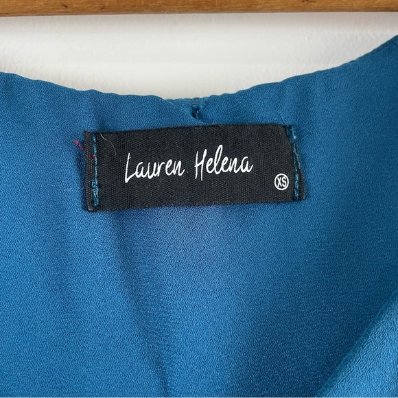 Lauren Helena Teal Drape Tank Blouse Size XS - Picture 5 of 5